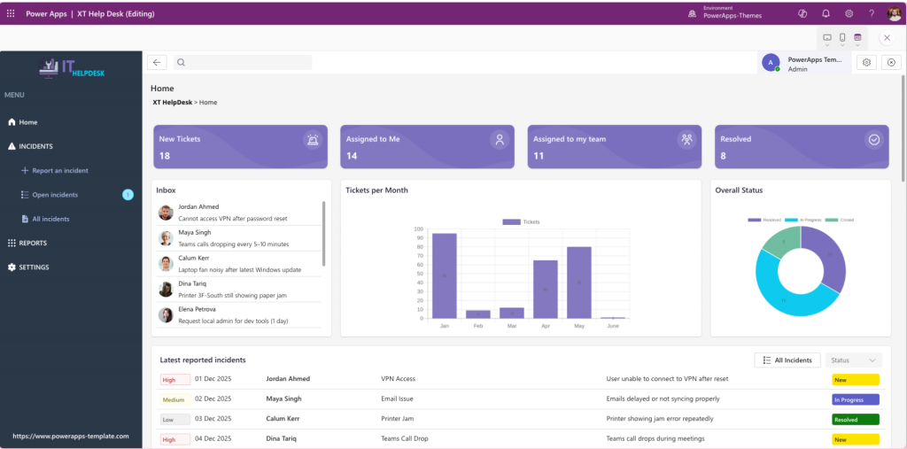 Power Apps Templates Marketplace XT HelpDesk