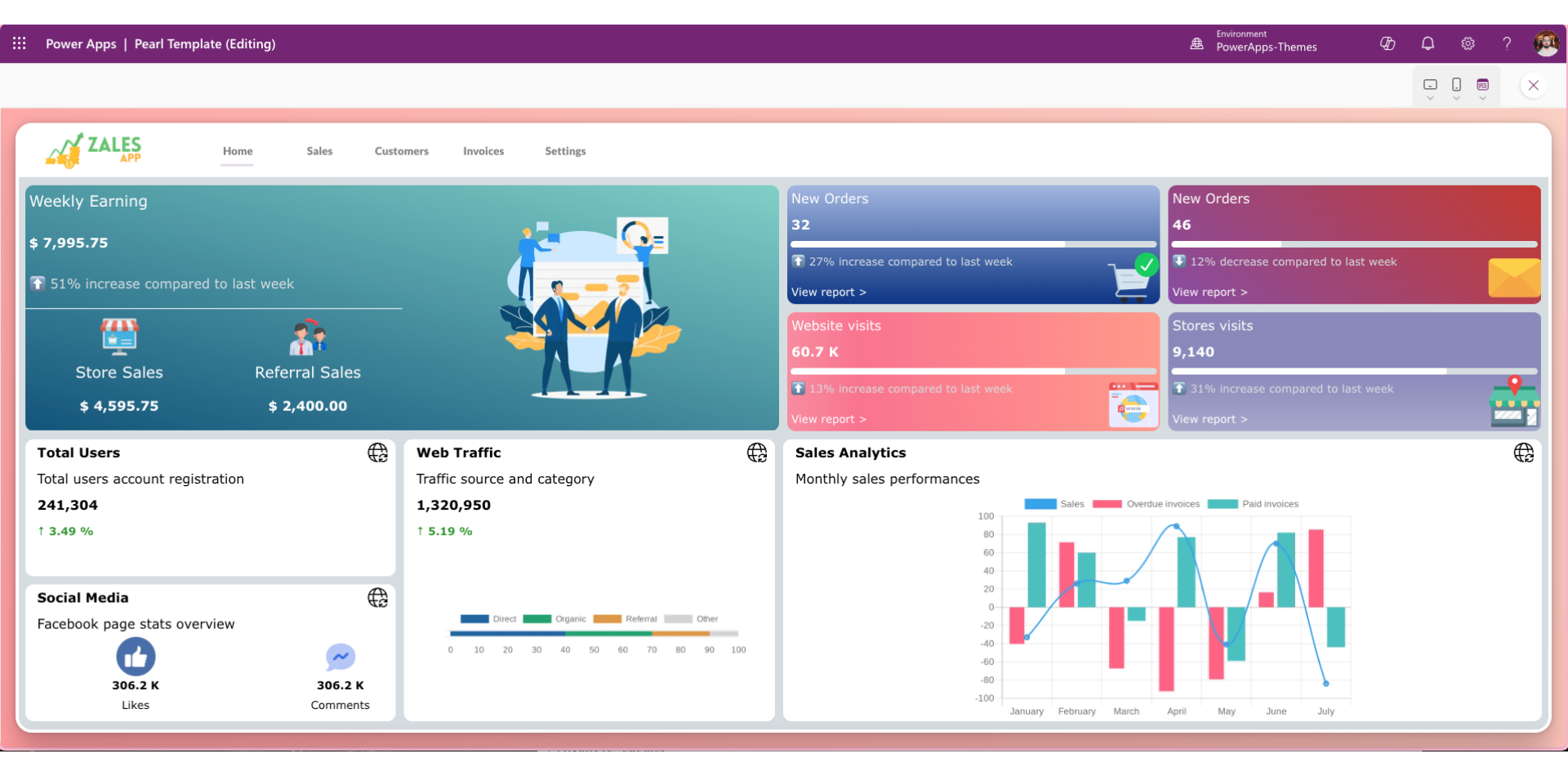 PowerApps-Template.com Zales App
