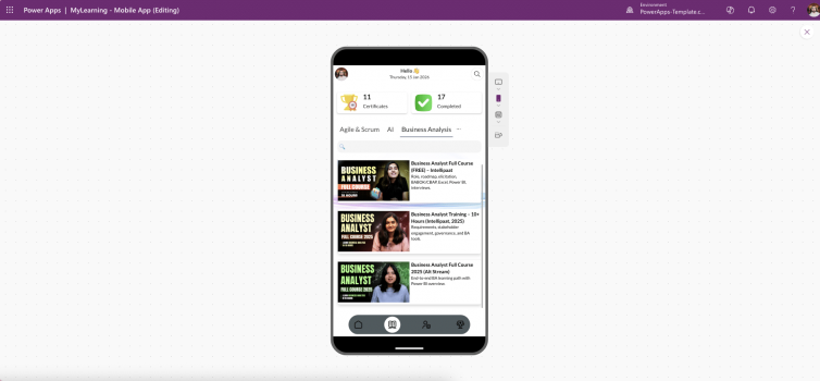 MyLearning – Corporate Training App for Power Apps Mobile