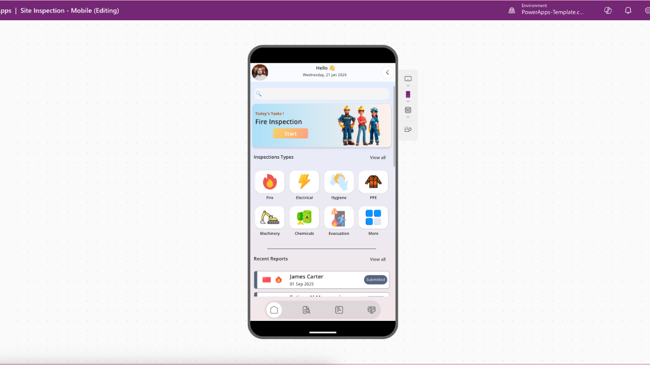 Power Apps Templates Marketplace Site Inspection Mobile PowerApps-Template-11