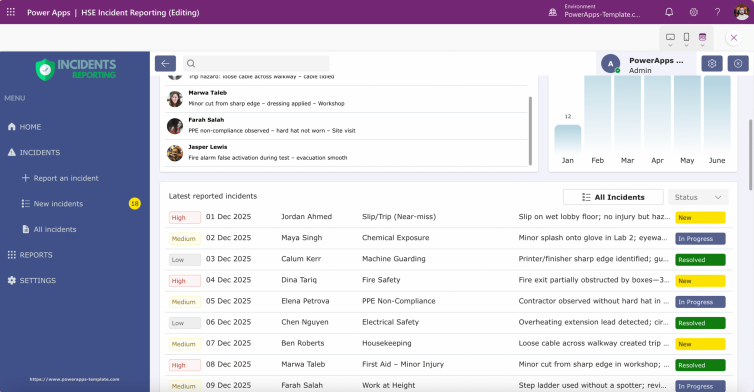 HSE Incident Reporting App – Modern Power Apps Template