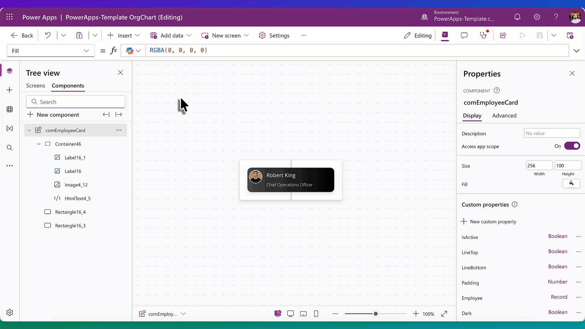 Build an Org Chart in Power Apps Without PCF — Free Component (2026)